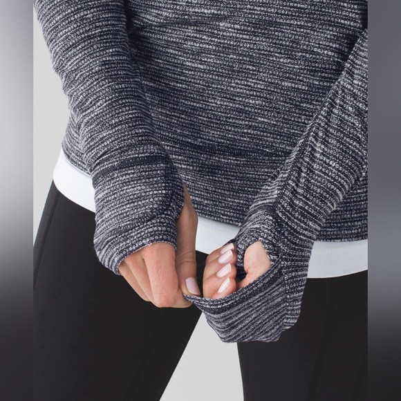 LULULEMON | Women’s Size 6 Think Fast Pullover in Coco Pique Black - Picture 6 of 14